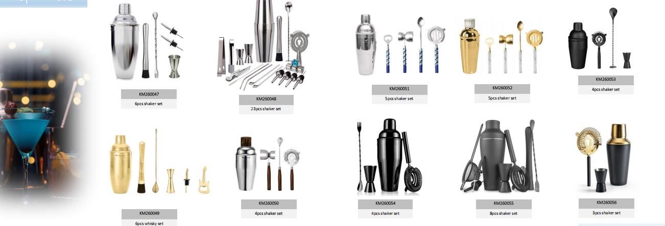 Professional 4-Piece Cocktail Mixer Set with Stand (KM-AMS1 ) 2 1