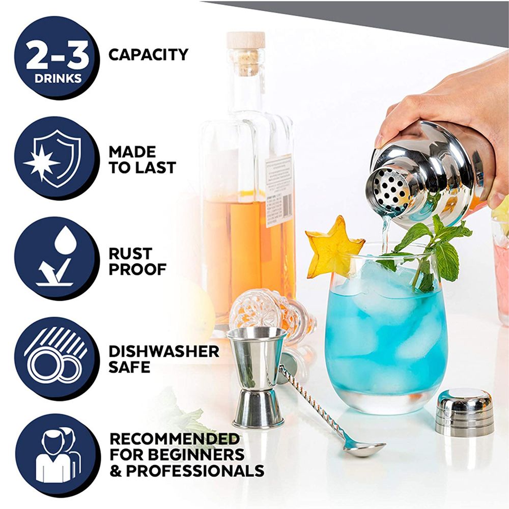 Professional 4-Piece Cocktail Mixer Set with Stand (KM-AMS1 ) 4 3